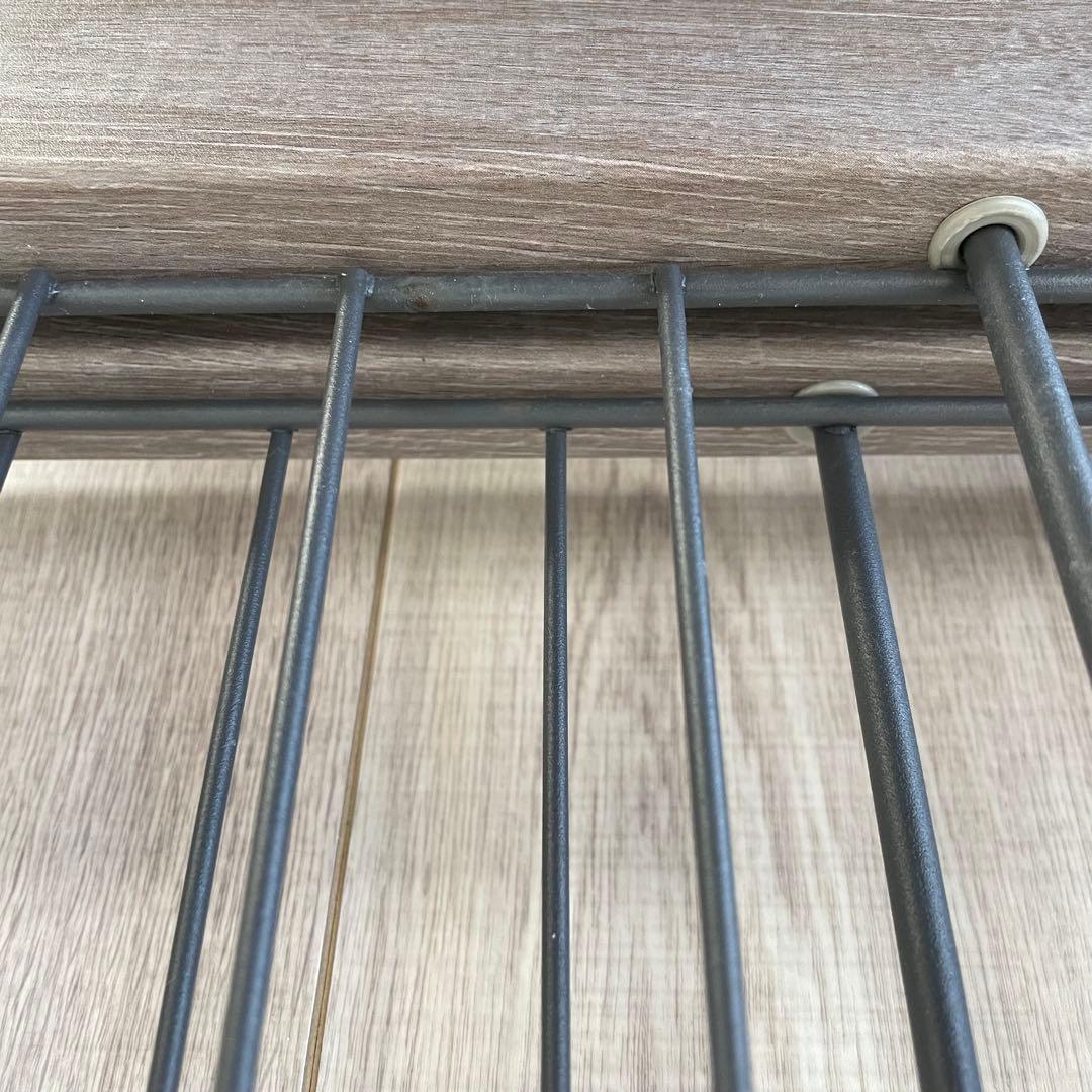 アイリスオーヤマ 犬 ゲージ　ウッディサークル インテリア グレー 小型犬用