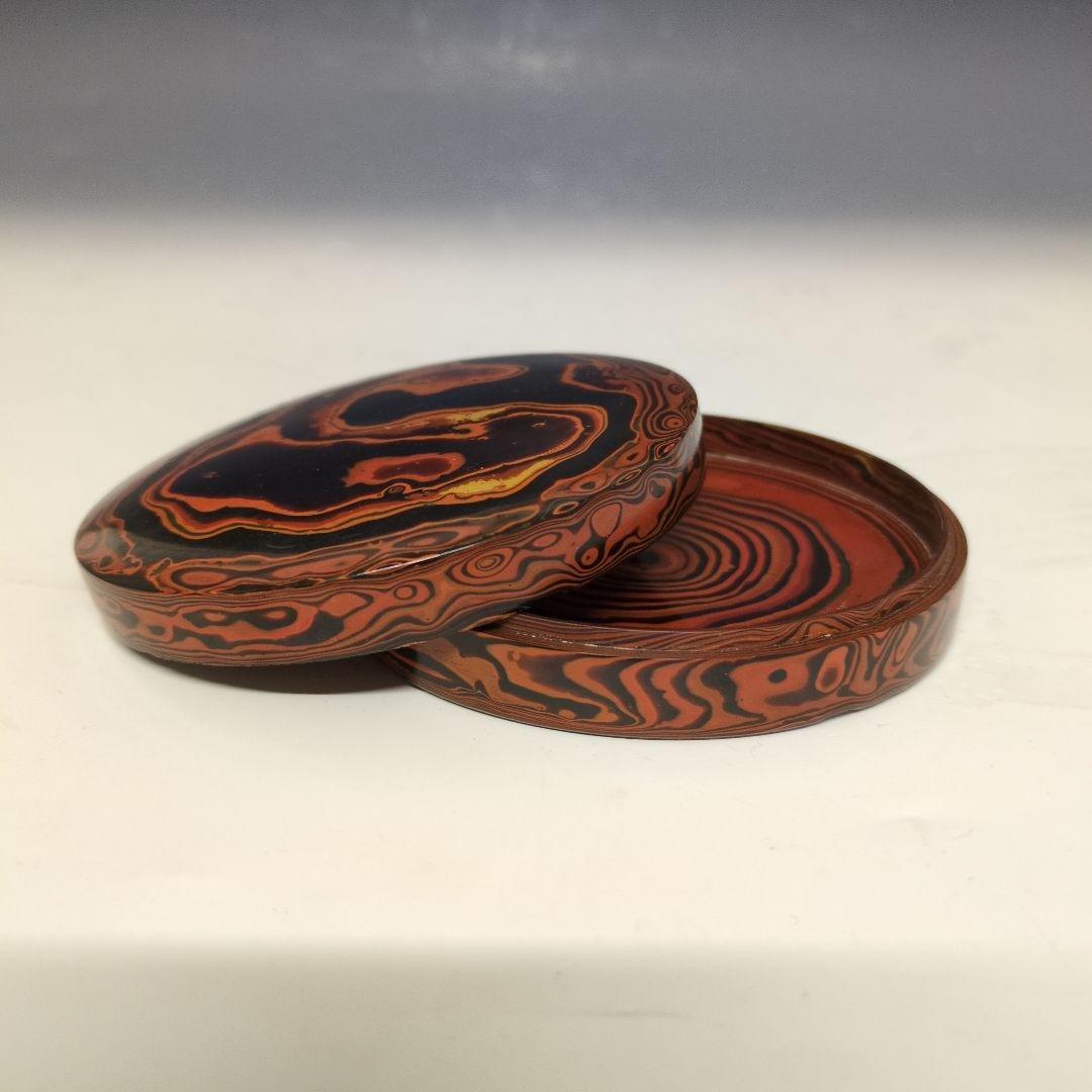 時代堆朱香合 茶道具 香道具 江戸時代