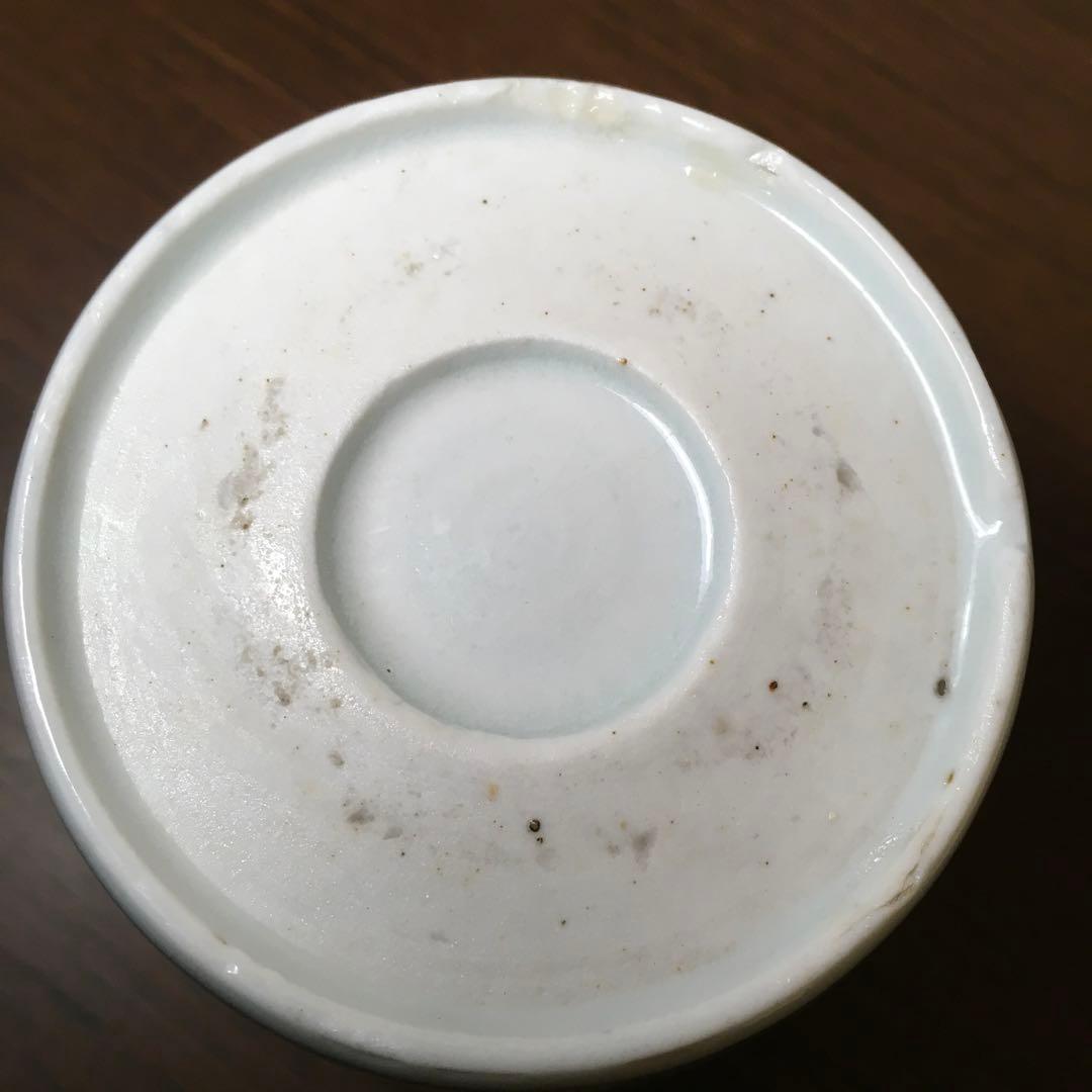 古伊万里　染付　波兎文蕎麦猪口　酒器　中期　無傷　骨董　アンティーク