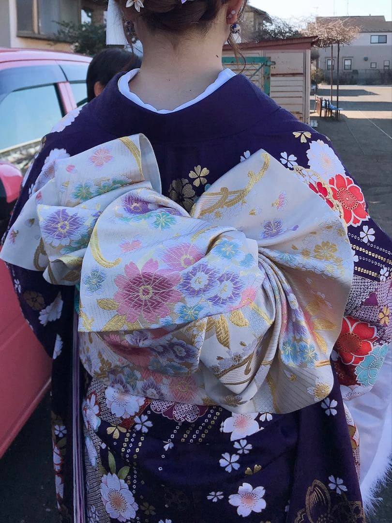 KiKi(〃ω〃) 振袖フルセット 成人式 紫色 花柄 身長160cm