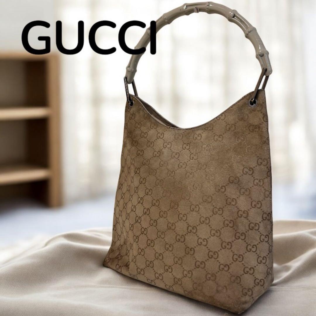 Gucci グッチ バンブー GGキャンバス ショルダーバッグ
