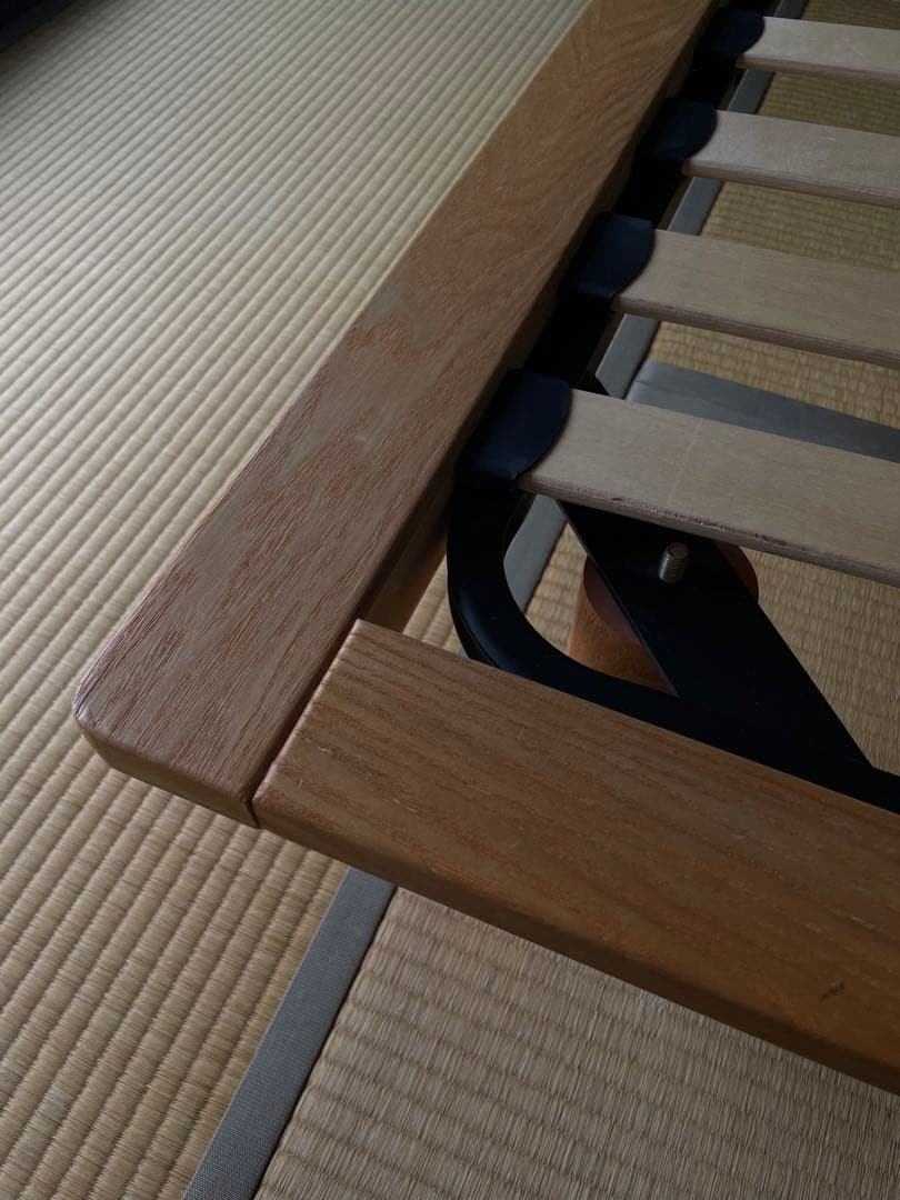 【送料込】無印良品 木製シングルベッドフレーム オーク