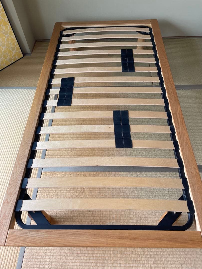 【送料込】無印良品 木製シングルベッドフレーム オーク