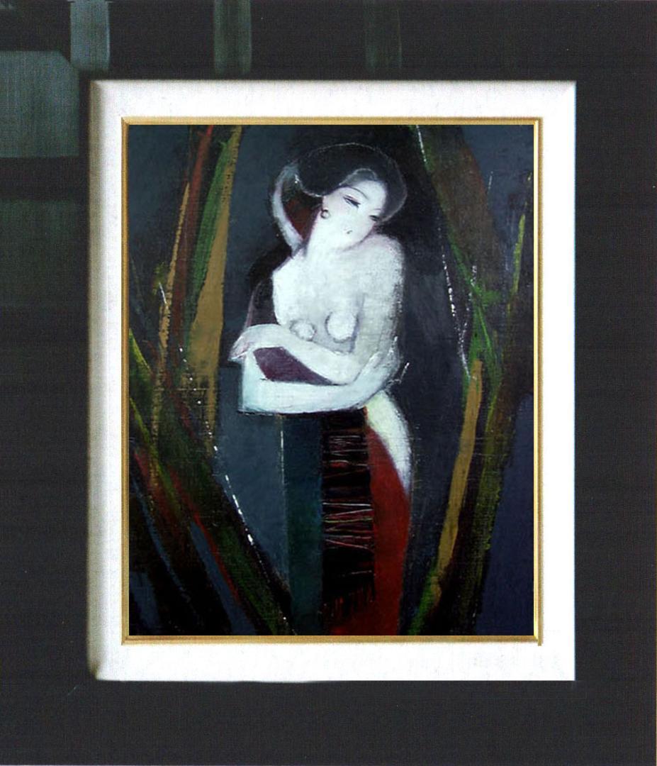 油絵 菅家令子 絵 絵画 インテリア F6-82023 人物 女性像