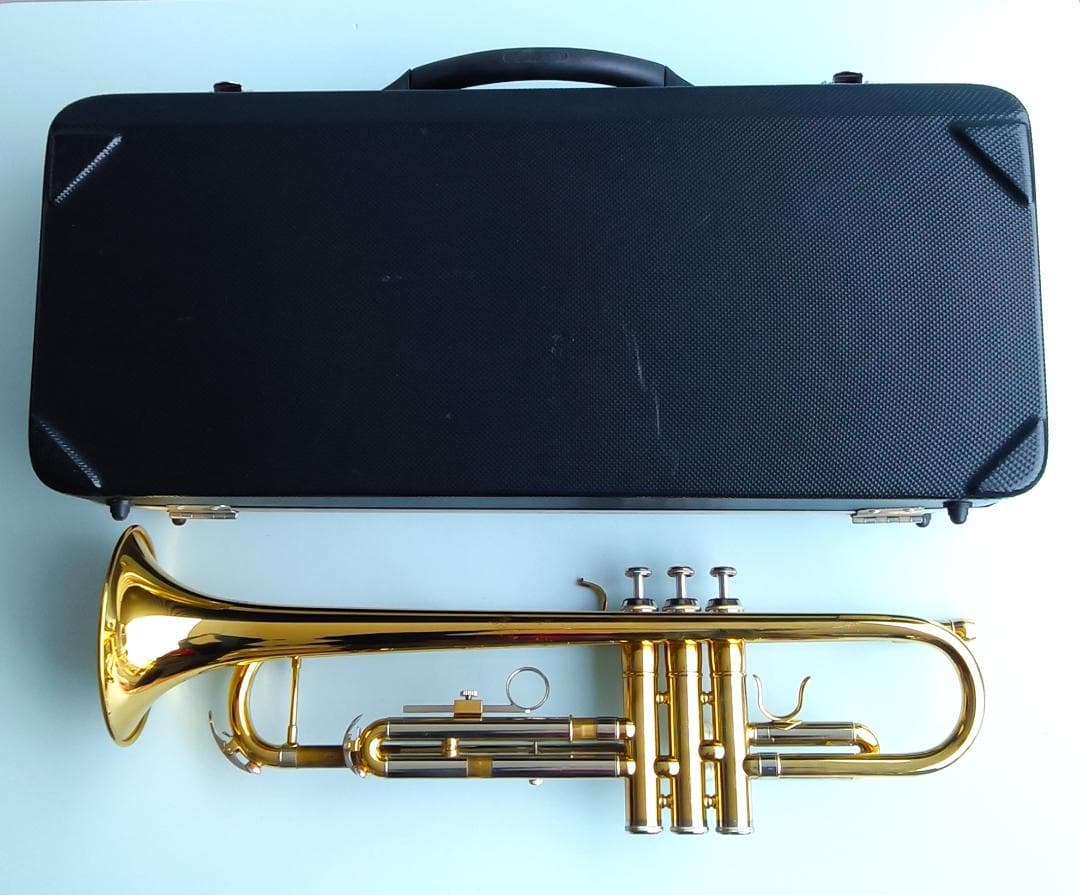 「トランペット＆ケース・マウスピース３種類・ミュート２種類・楽譜２冊」のセット