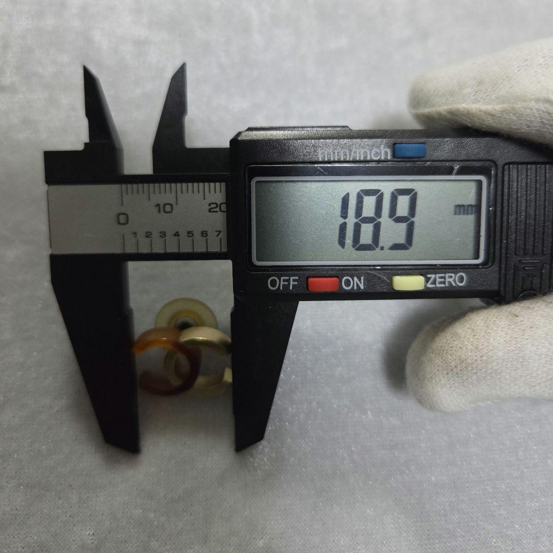 【良品】CHANEL シャネル ココマーク ピアス べっ甲×マットゴールド