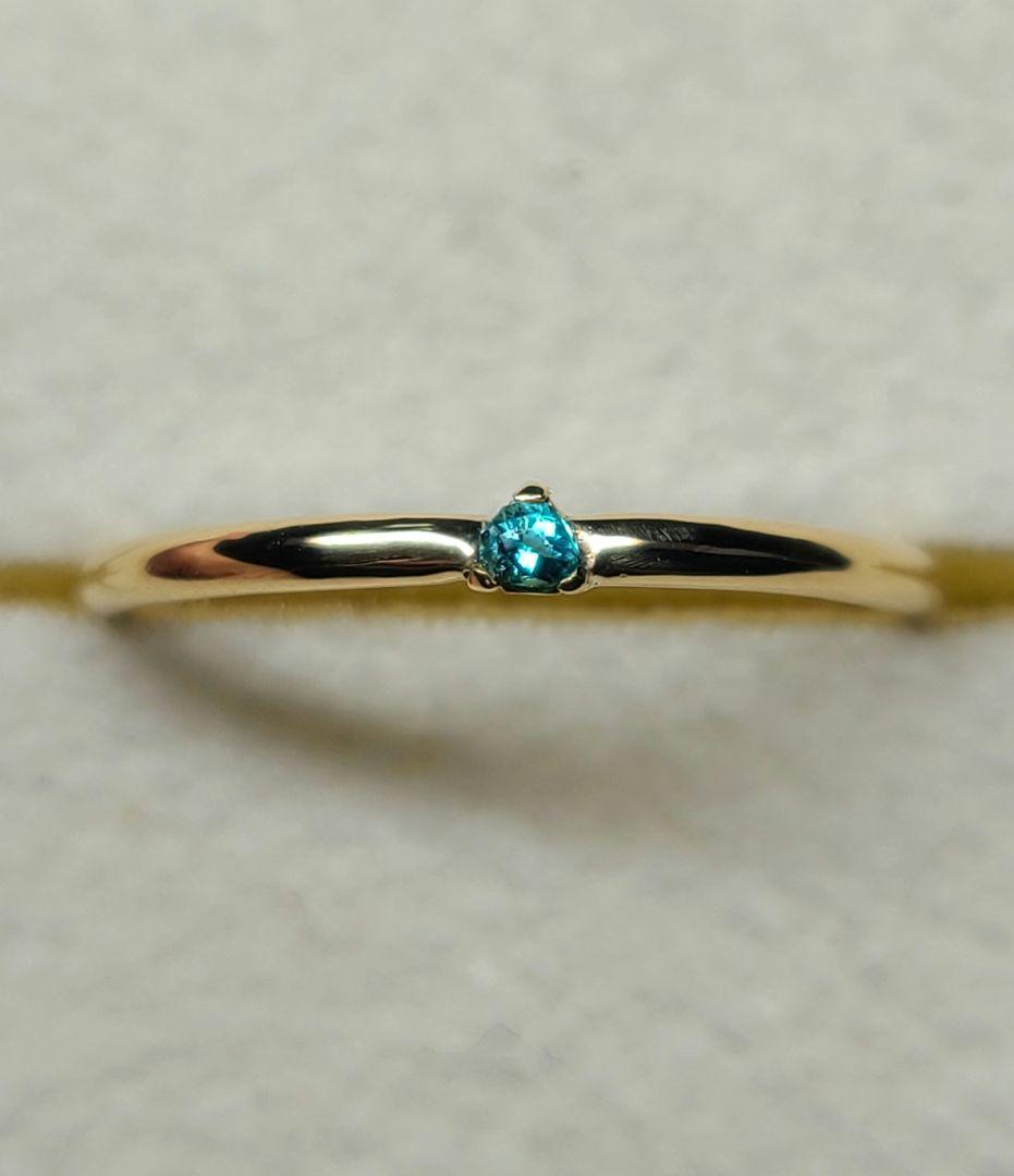 みるくる★ブラジルバターリャパライバトルマリンリング18金★