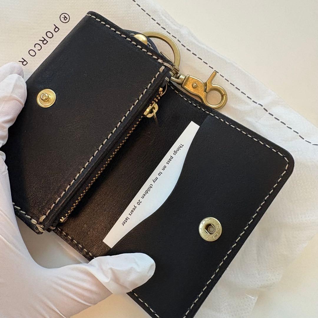 PORCO ROSSO ブラックキーケース　フィットインキーケース