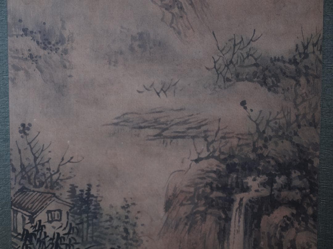 骨董市仕入れ品　中国清時代の掛軸　肉筆保証　 DE436A4-4