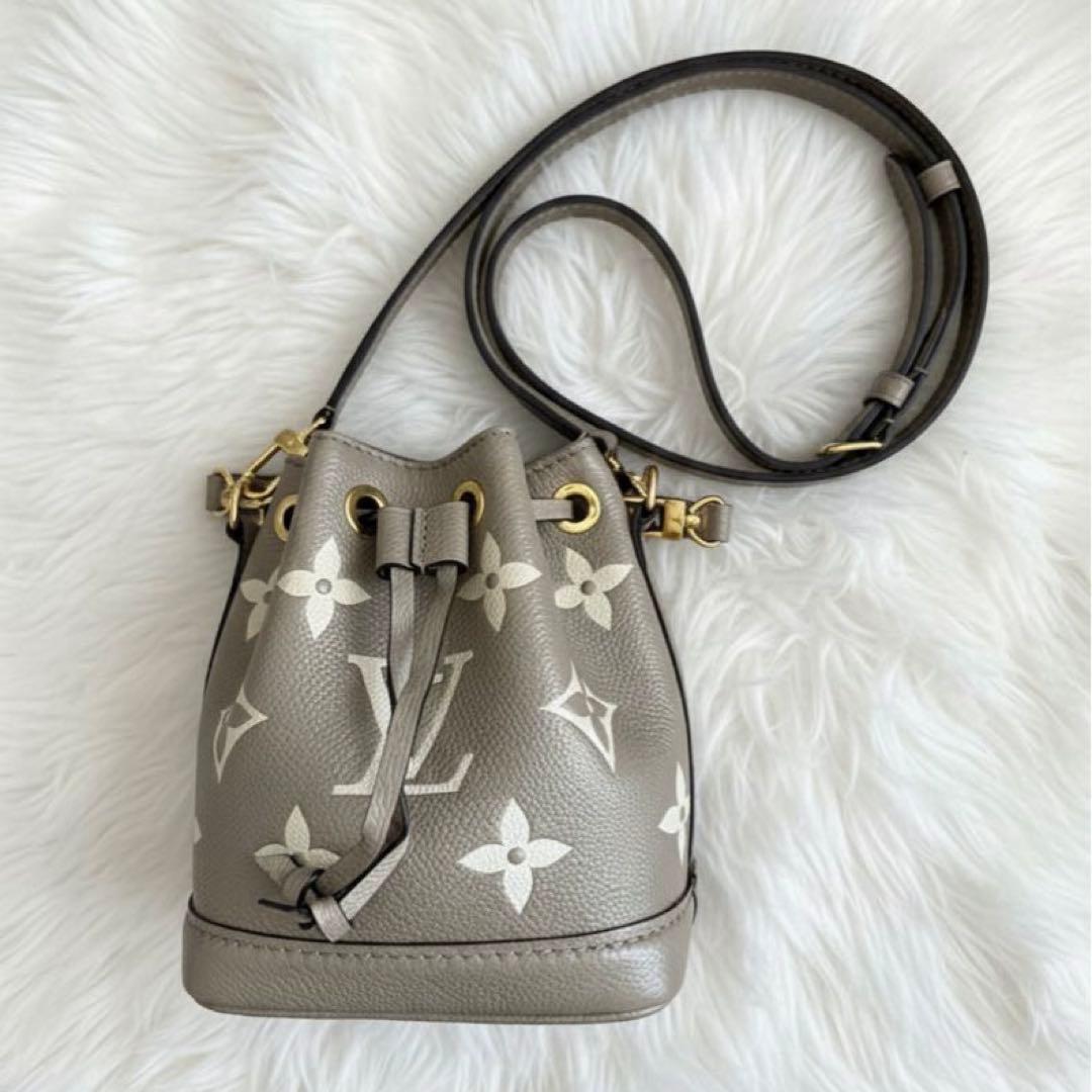 ルイヴィトン　ナノノエ　バイカラー　モノグラム　アンプラント　レザー