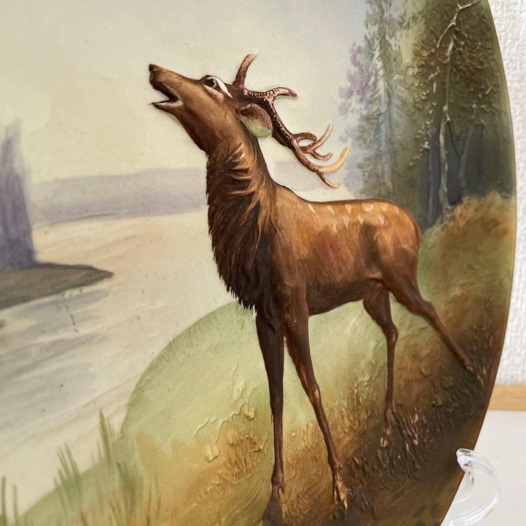 ＊モールド＊ヘラジカ＊１９１１年＊米国輸出・２７cm・オールドノリタケ・