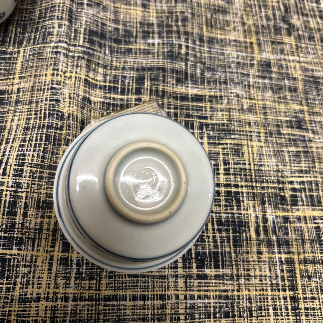 青華茗盗　秋嶺　朝霧　染付