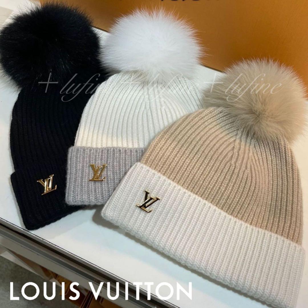 プ*き様 【正規箱付き】LOUIS VUITTON ポンポン付き ニットキャップ