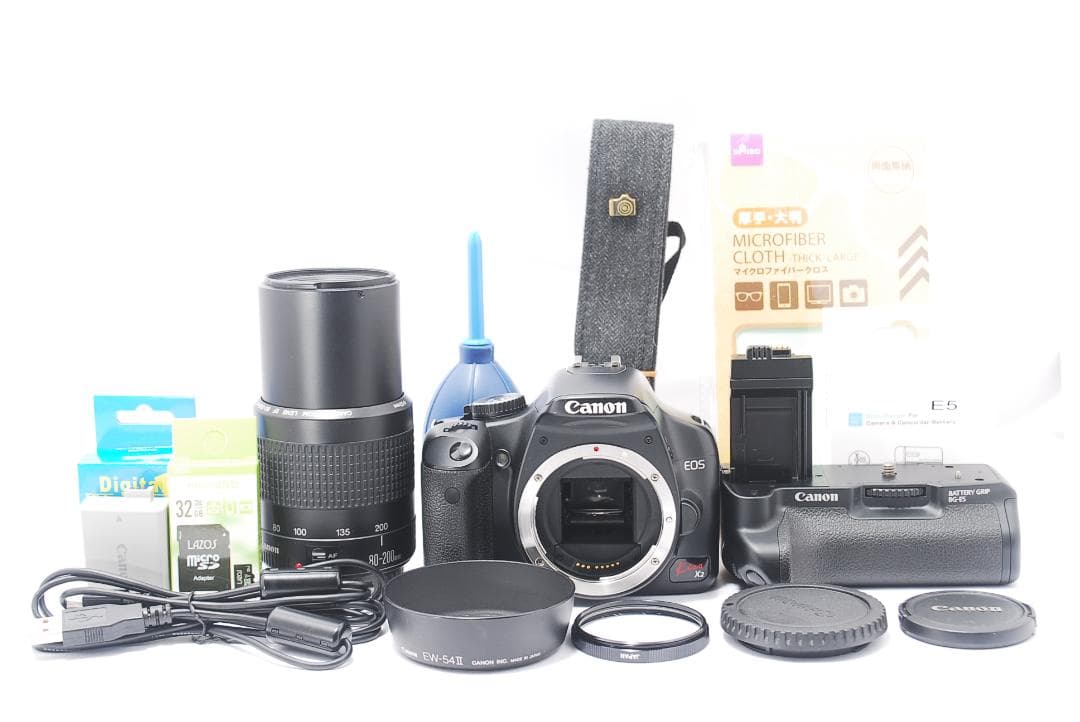 【S数6962】Canon kiss X2✨バッテリーグリップ・スマホ転送セット