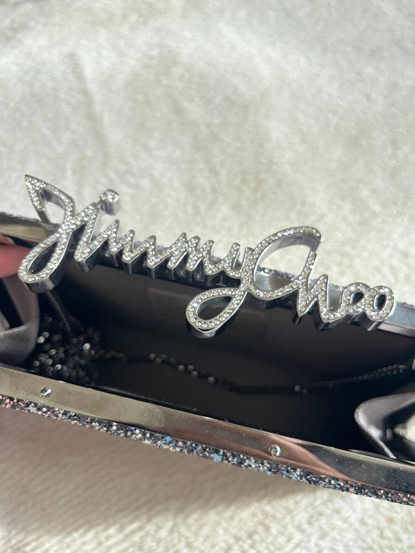 Jimmy Choo グリッター クラッチバッグ