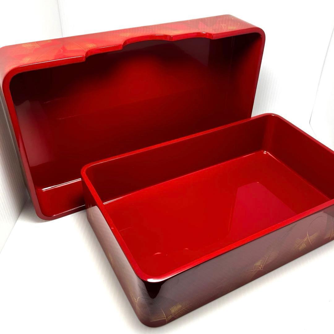 新品未使用 輪島塗 沈金 漆器 文庫 文箱 霧箱 説明書 箱 伝統工芸 赤