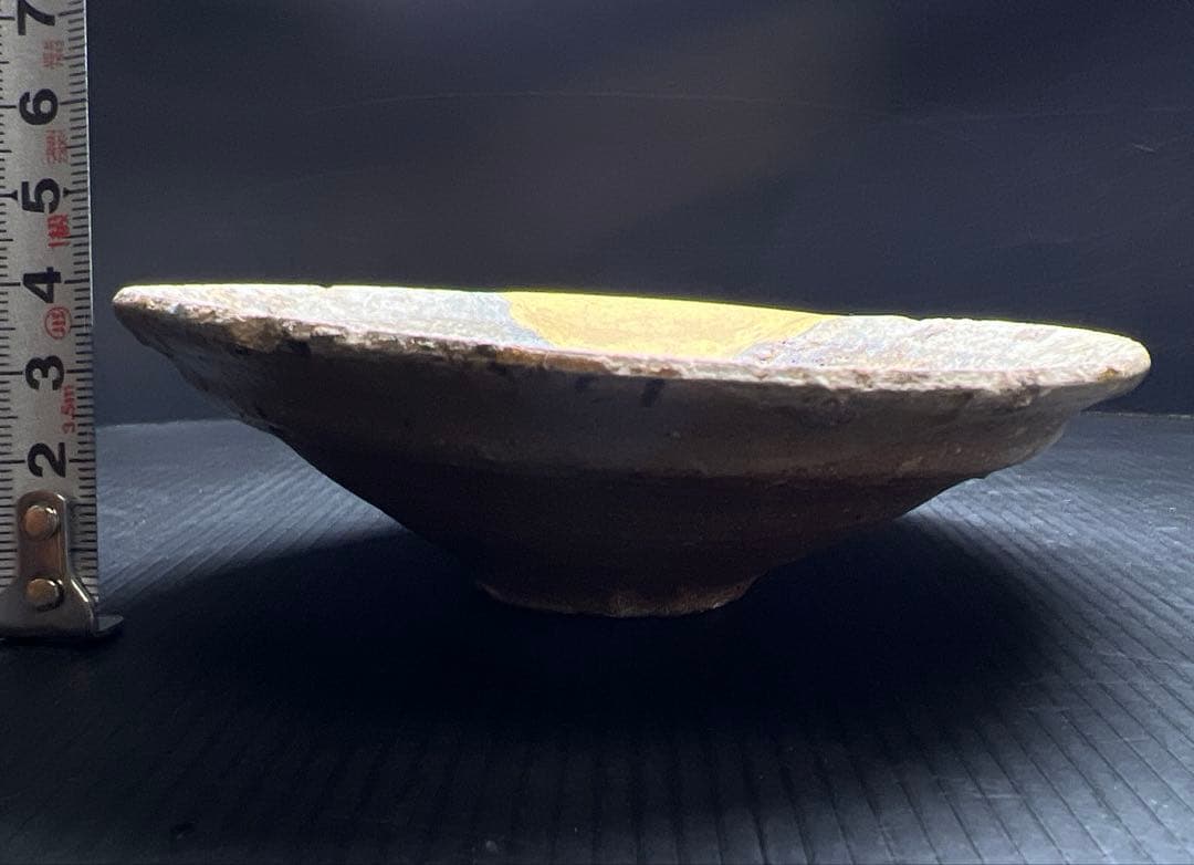 桃山時代　古唐津茶碗　木箱付　幅約12.5㎝　東Y7-1030☆2Fタヒチル