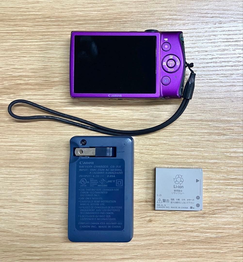 動作確認済 Canon IXY600F デジカメ パープル デジタルカメラ