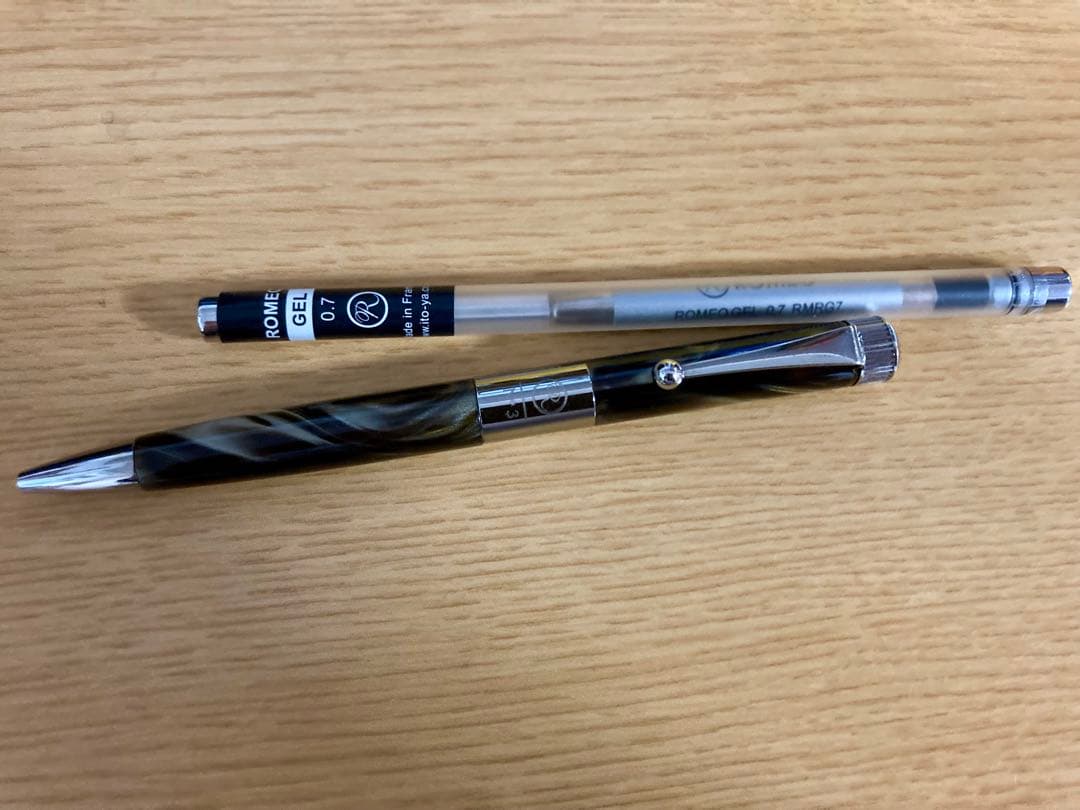 【2点セット】ロメオ ROMEO ボールペン+替芯イタリアングレー
