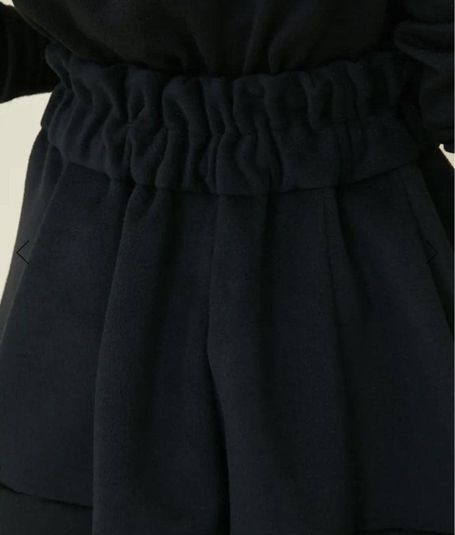 新品未使用タグ付★セブンテン ハイウエストフレアキュロット(ブラック)XS