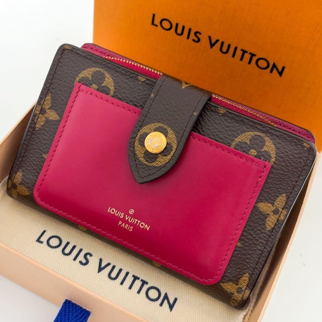 美品★ルイヴィトン ジュリエット モノグラム フューシャ 二つ折り財布