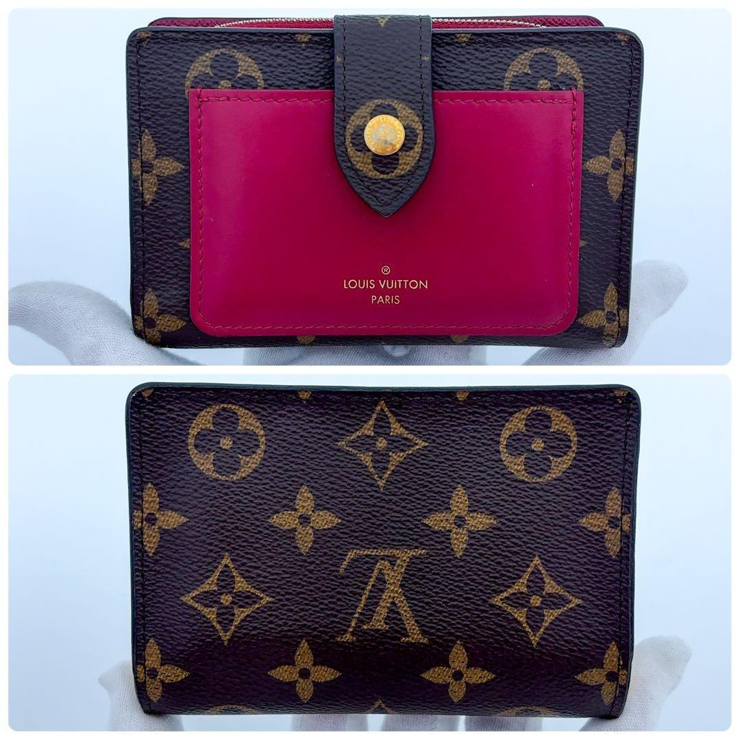 美品★ルイヴィトン ジュリエット モノグラム フューシャ 二つ折り財布