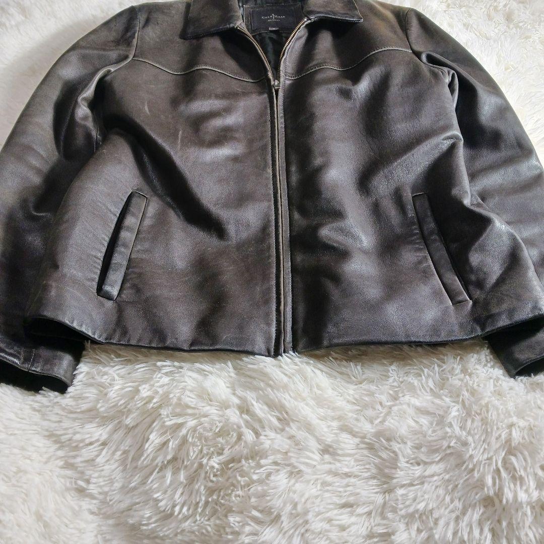 コールハーン　　レザージャケット　ダークブラウン　ラムスキン　Mサイズ