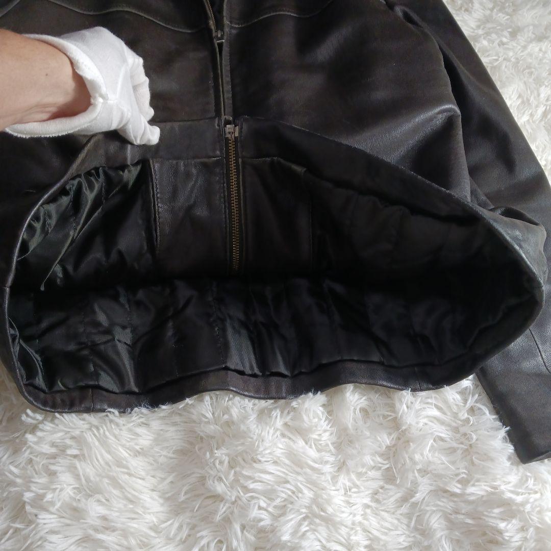 コールハーン　　レザージャケット　ダークブラウン　ラムスキン　Mサイズ