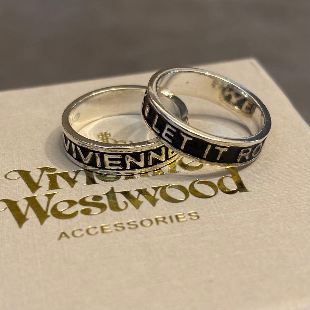ヴィヴィアンウエストウッド カップルリング 指輪 LET IT ROCK 2連