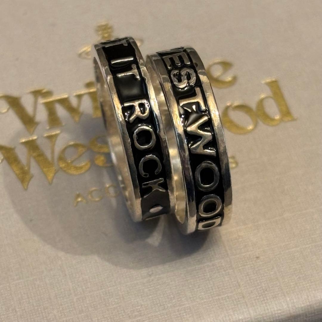 ヴィヴィアンウエストウッド カップルリング 指輪 LET IT ROCK 2連