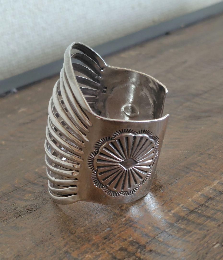 Wilbert Benally スプリット シルバー ワイド バングル ナバホ