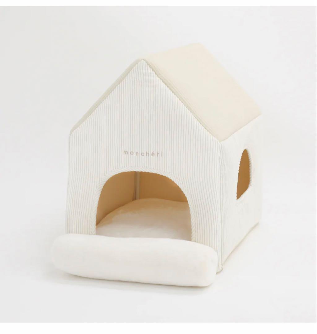 Moncheri ナチュラル小窓付きコーデュロイペットハウス