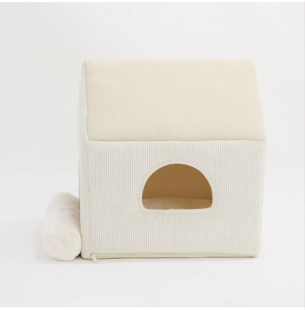 Moncheri ナチュラル小窓付きコーデュロイペットハウス