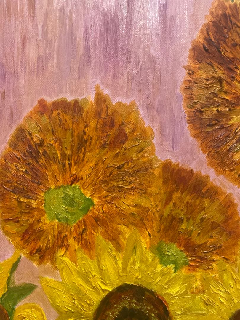 F20号　オーダーメイド油絵　ゴッホのひまわり