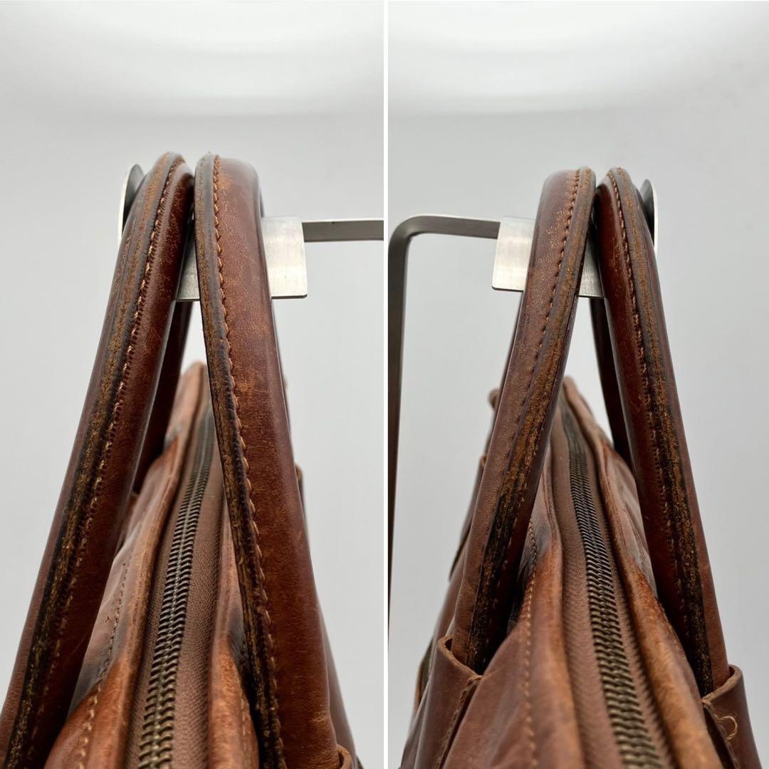 フェリージ 2way オールレザー ビジネスバッグ ブラウン　02-39