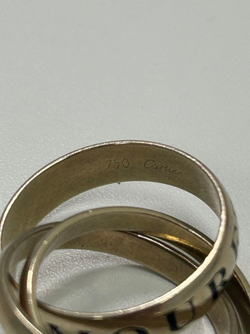 カルティエ トリニティリング ♯56 1998年 クリスマス ゴールド 750