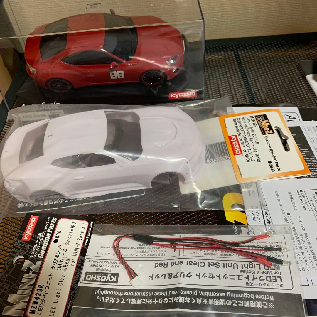 京商ミニッツ　MFゴースト86、頭文字Dスプリンタートレノ、カマロ、LEDセット