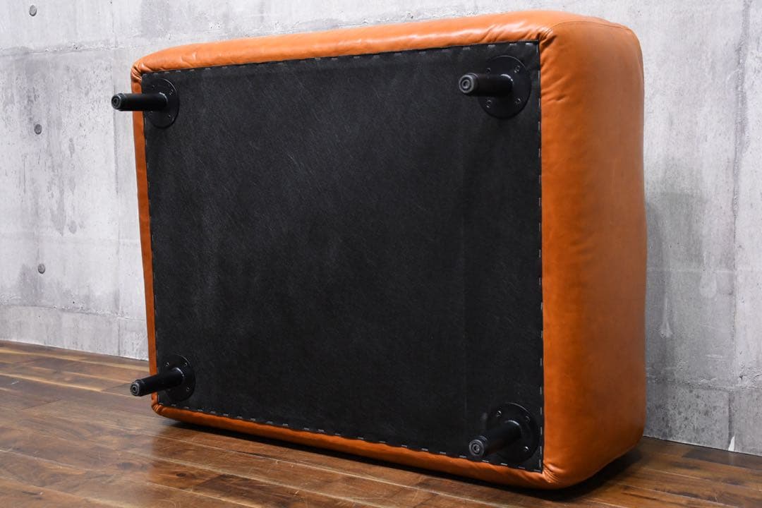 EEK89 総本革/レザー オットマン スツール スクエア型 足置き 腰掛け