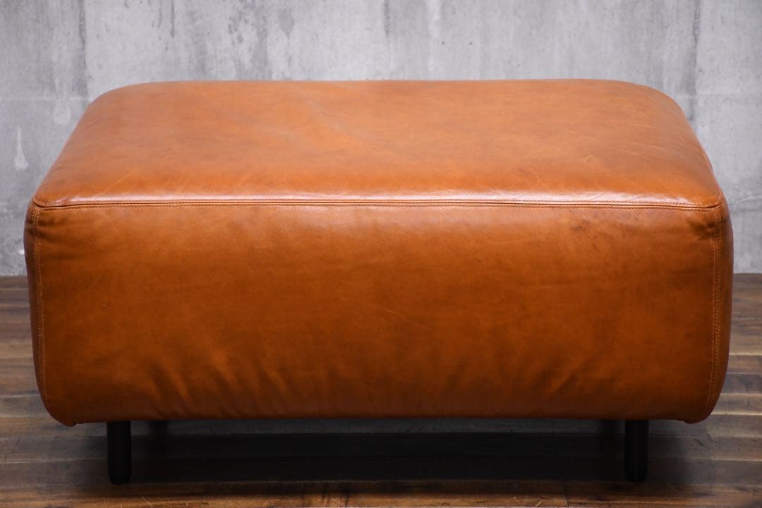 EEK89 総本革/レザー オットマン スツール スクエア型 足置き 腰掛け