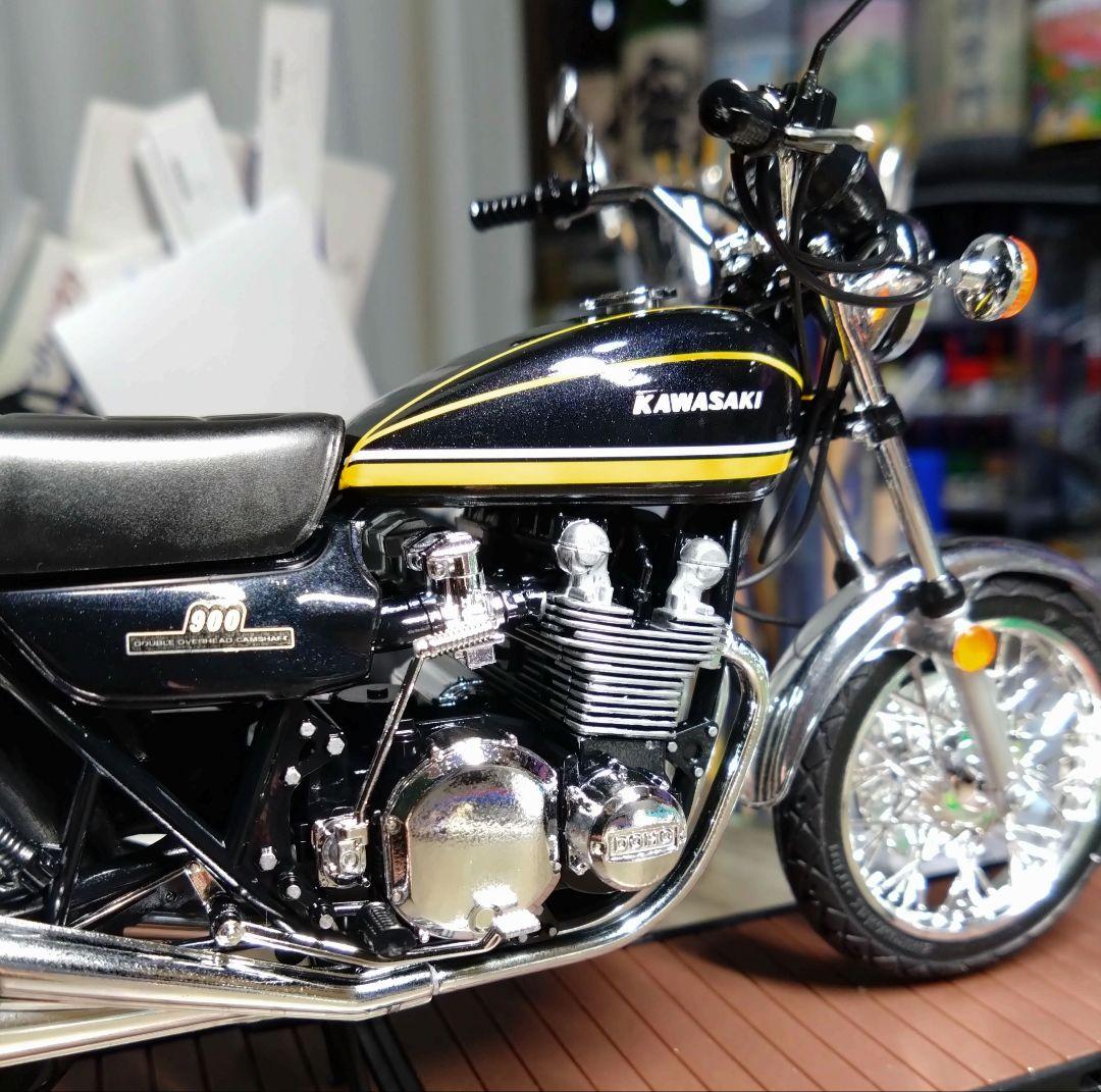 アオシマ 1／12 バイク　Z1 カワサキ（Kawasaki）900 完成品