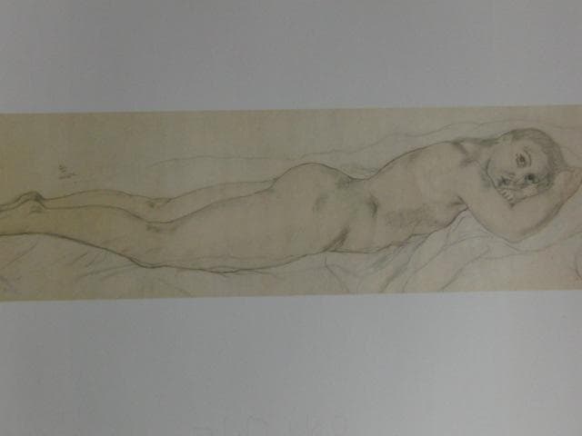 藤田嗣治、横たわる裸婦、希少な画集より、新品高級額・額装付