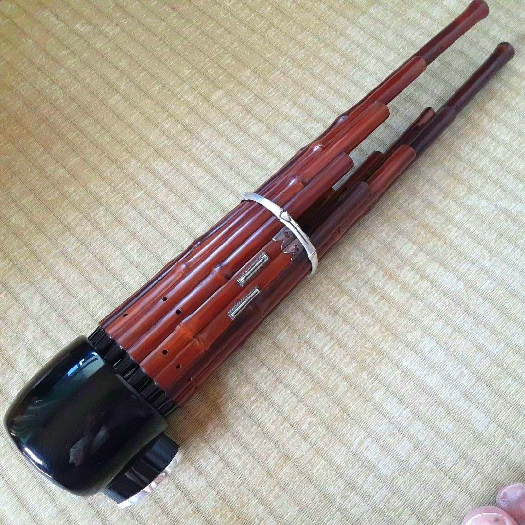 雅楽　笙　本煤竹　乱節
