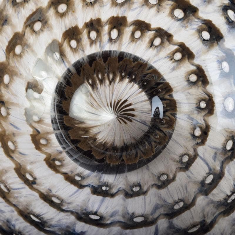 ガラス工芸家　岩田糸子作　茶のうつわ　茶碗　共箱　V　9179