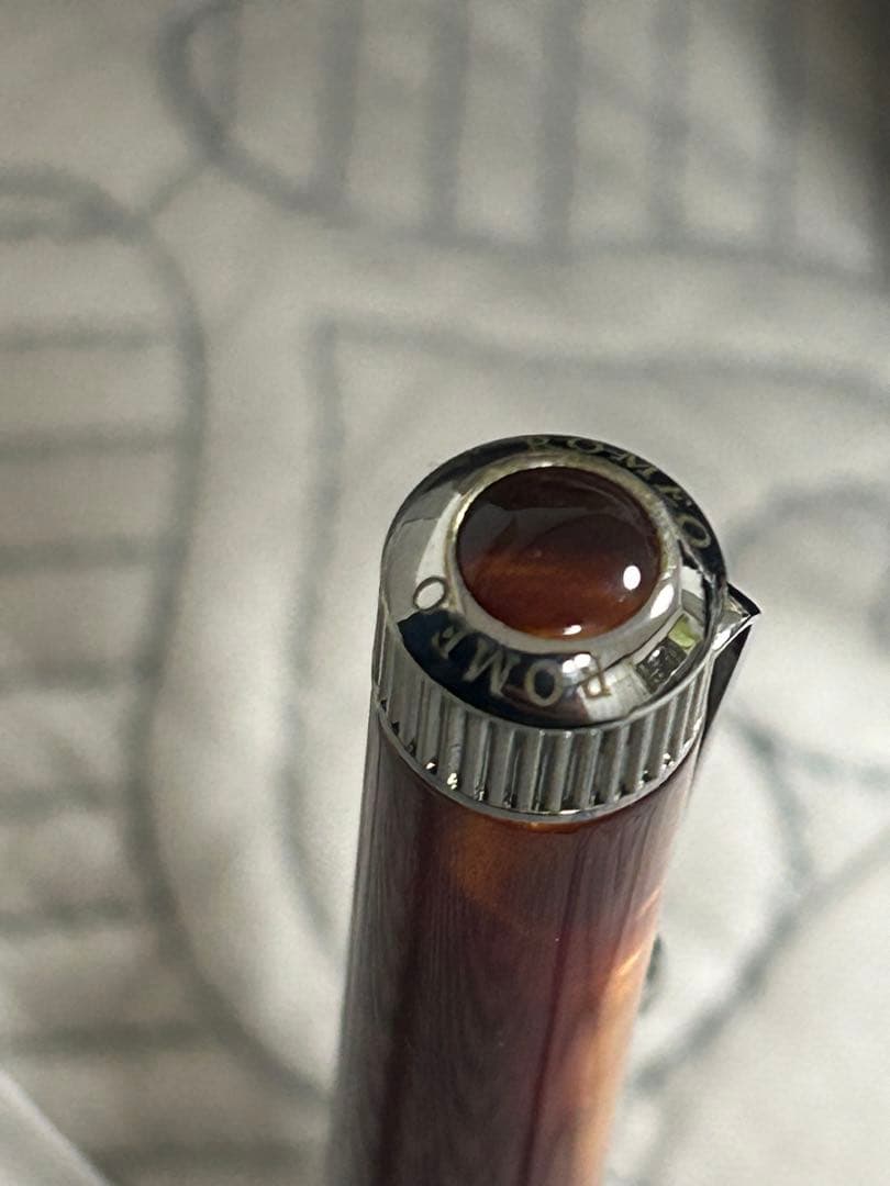 ROMEO ロメオ No.3細軸 ボールペン イタリアンアンバー専用ケース付き