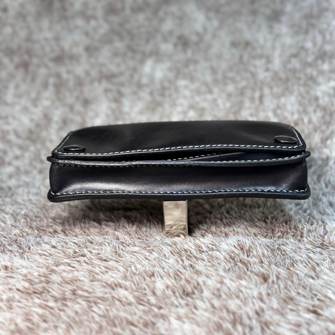 ◎柔らかい二つ折り.スムース革シャグポーチ◎