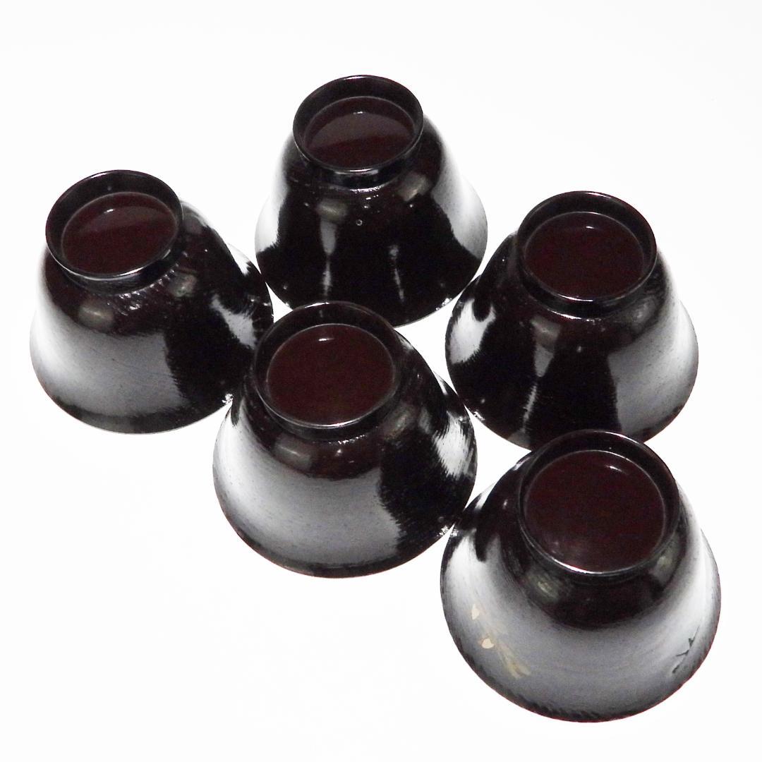 金蒔絵 千羽鳥 木製漆器 輪島金沢能登 汁椀　蓋碗 黒小吸物碗　文政元戌寅之歲