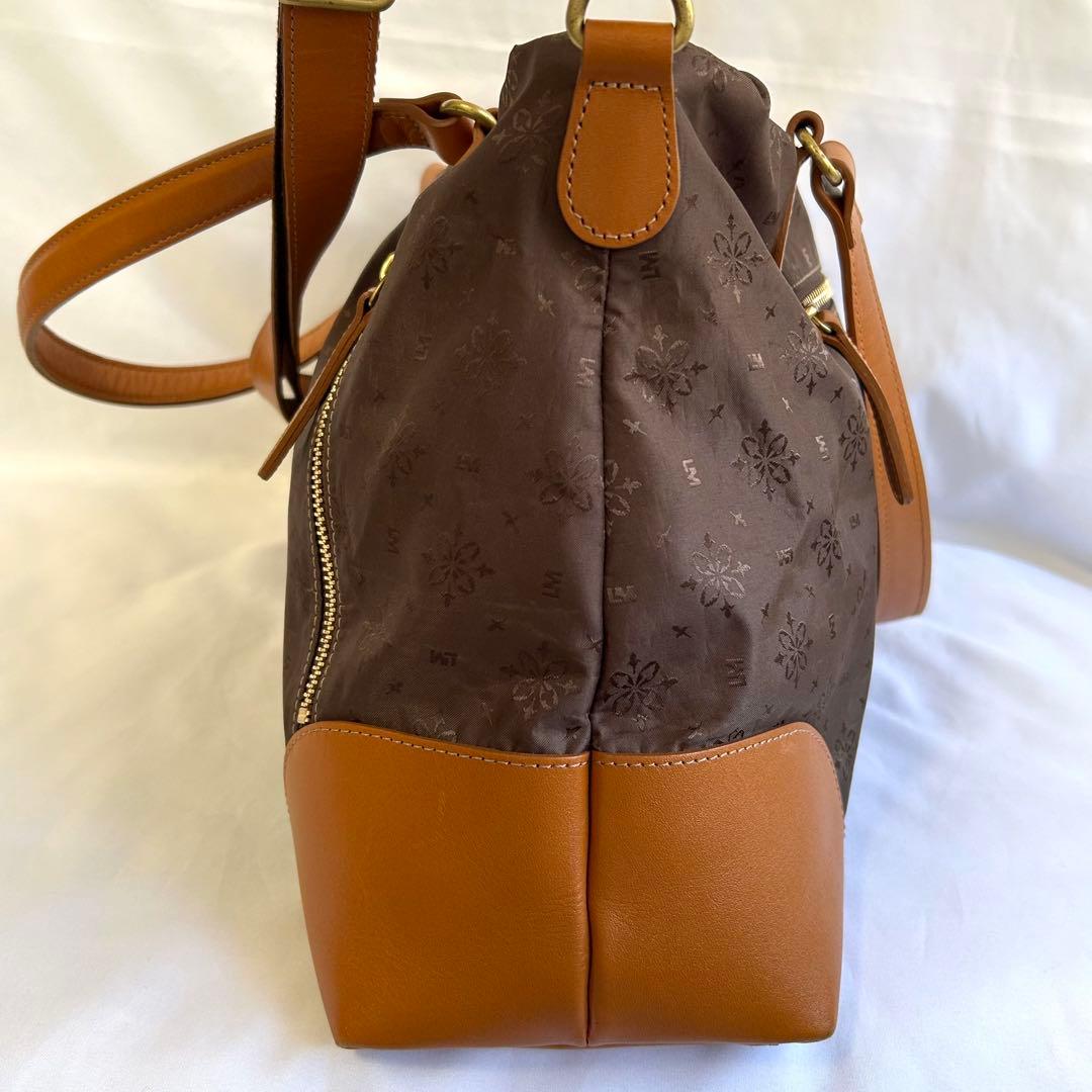 LIME 撥水 モノグラム 2way A4 トート キャメル 名刺入れおまけ