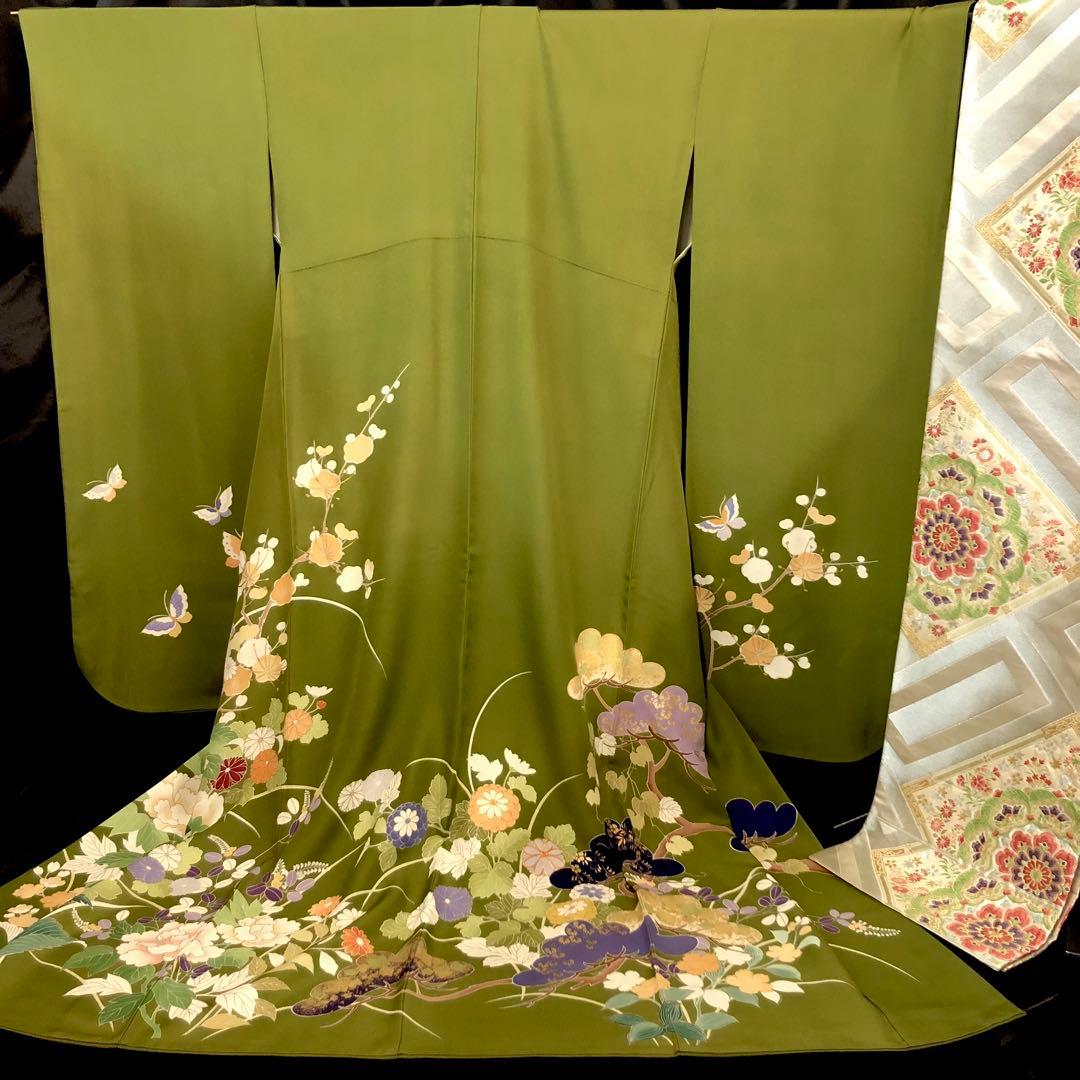 振袖フルセット■千總■落款入り■最高峰京友禅■名門河合美術織物■振袖一式