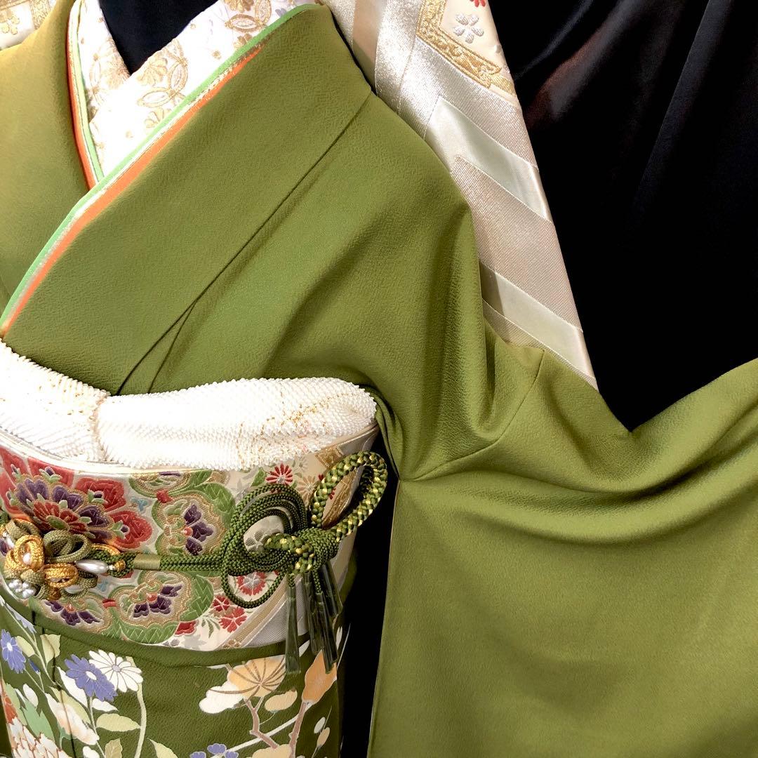 振袖フルセット■千總■落款入り■最高峰京友禅■名門河合美術織物■振袖一式