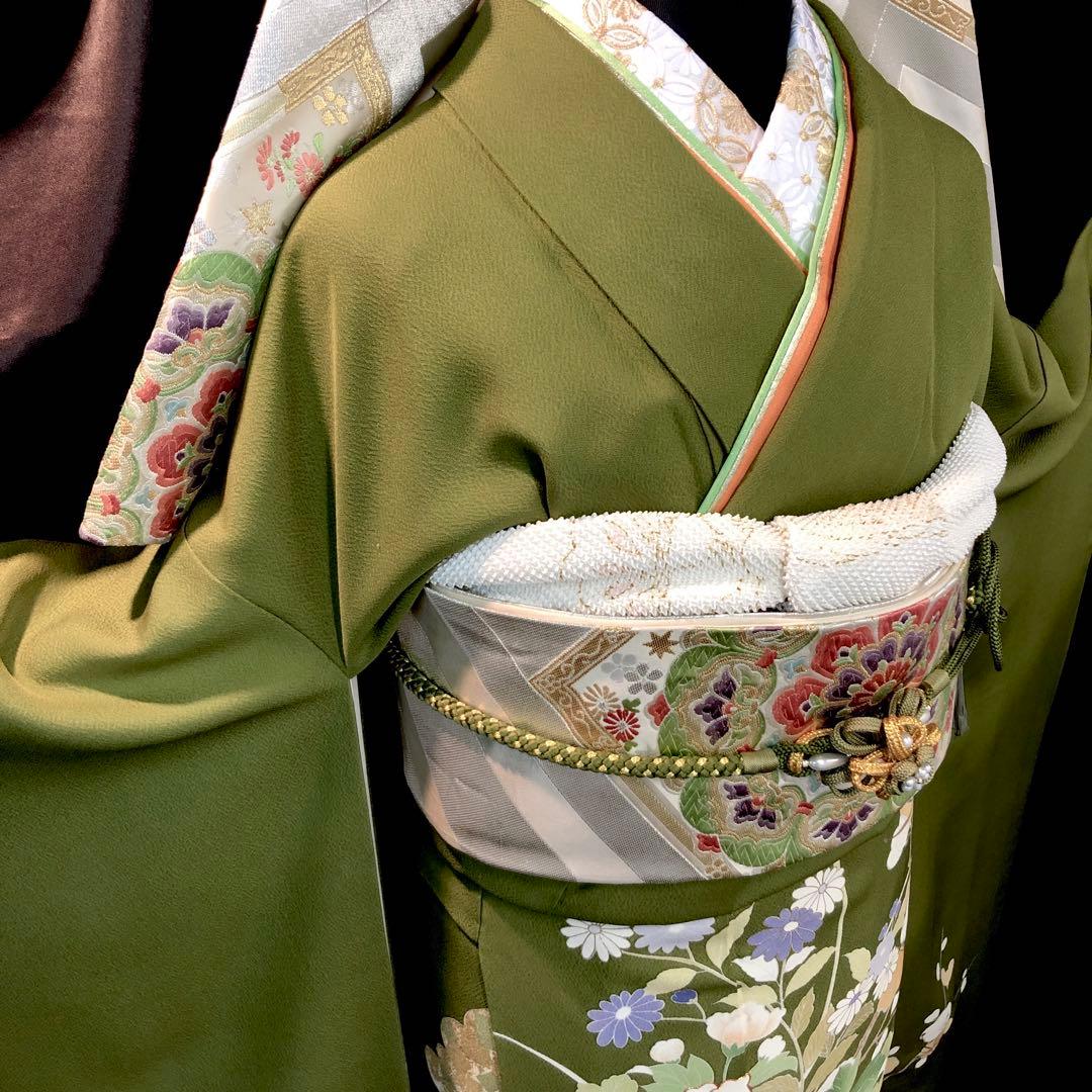 振袖フルセット■千總■落款入り■最高峰京友禅■名門河合美術織物■振袖一式